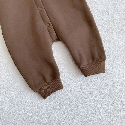 2023 Winter Warm Newborn Baby Clothes Boys Cotton Babies Romper Cartoon Bear Long Sleeve Hooded Girl Bodysuit for 0-24M Clothing