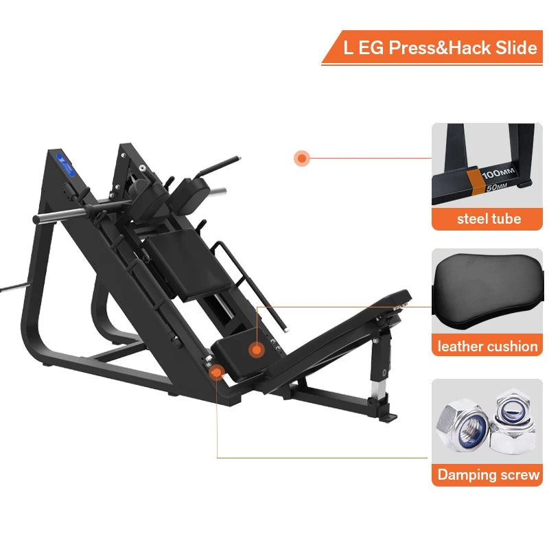 Wholesale Factory Direct Commercial Fitness Equipment Gym Dual Function Free Weight Fitness 45 Degree Leg Press & Hack Slide