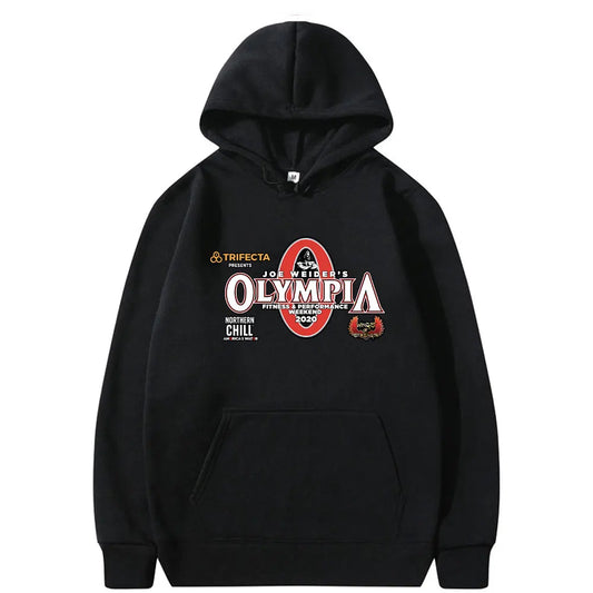 Olympia Gym Fitness Pump Cover Graphic Print Hoodie Male Casual Oversized Hooded Tracksuit Men Women's Fashion Vintage Hoodies