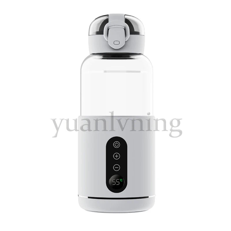 300ml Thermostatic Water Cup for Baby Smart Portable Baby Warm Bottle with Temperature Display USB Charge Wireless Heating Cup