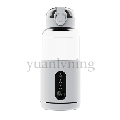 300ml Thermostatic Water Cup for Baby Smart Portable Baby Warm Bottle with Temperature Display USB Charge Wireless Heating Cup
