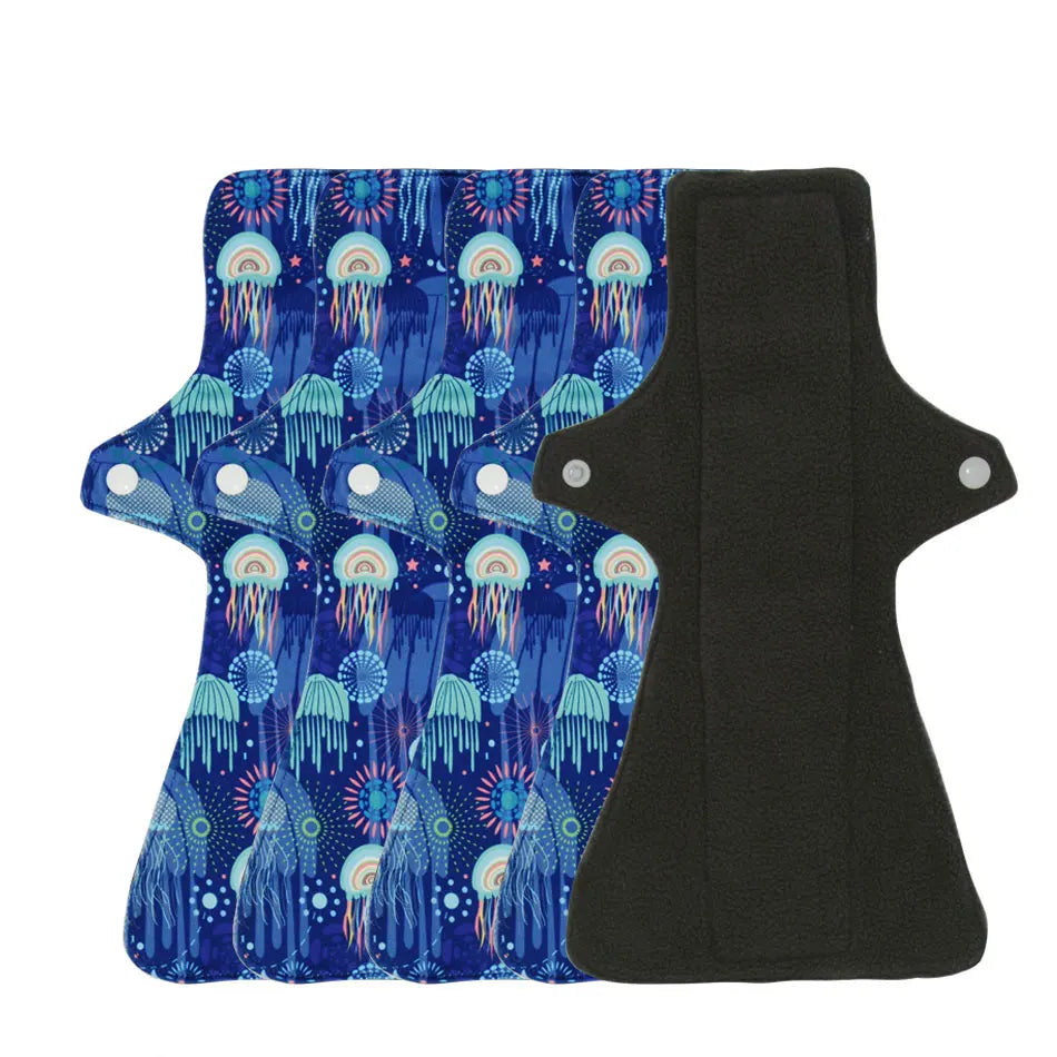 Eezkoala Eco-friendly  Cloth Menstrual Pad Fashion Pattern Polar Fleece Sanitary Pad Reusable Good absorbent Mama pad 5 Pcs