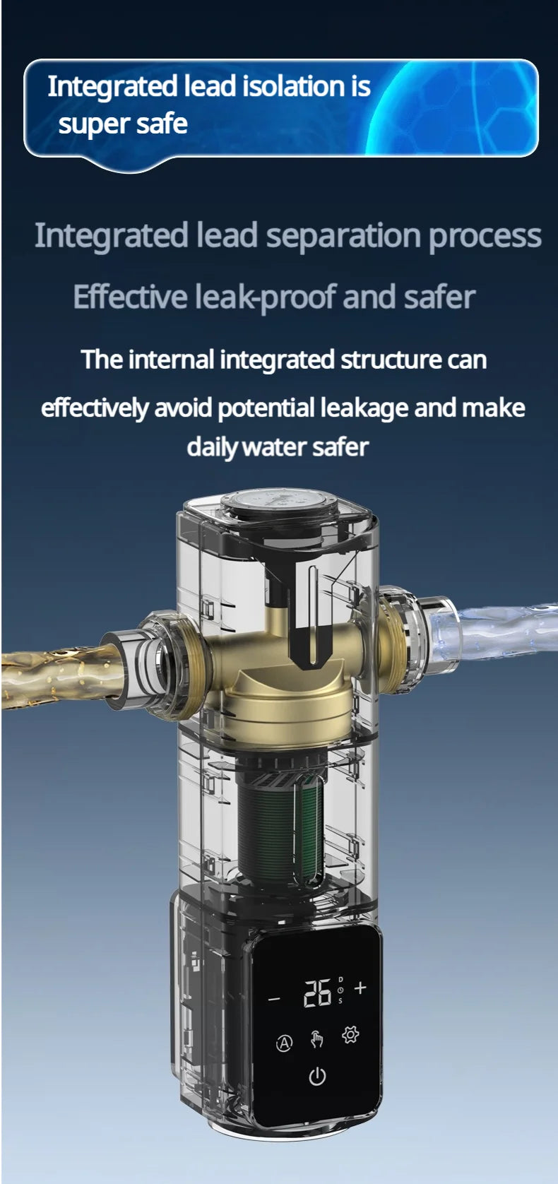 BORVA 8000L/H Smart Home Central Bionic Water Purification Pre-Filter with Automatic Timed Self-Cleaning and High Flow Rate
