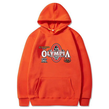 Olympia Gym Fitness Pump Cover Graphic Print Hoodie Male Casual Oversized Hooded Tracksuit Men Women's Fashion Vintage Hoodies