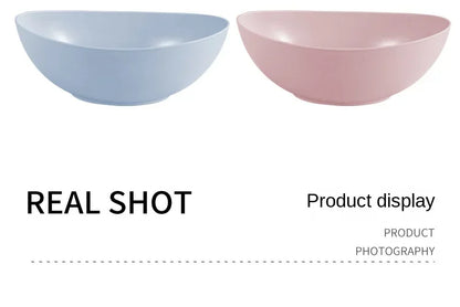 Sale Eco Friendly Wheat Straw Bowl Large Kitchen Fruit Salad Vegetable Dish Creative Microwavable Food Bowl for Household Use