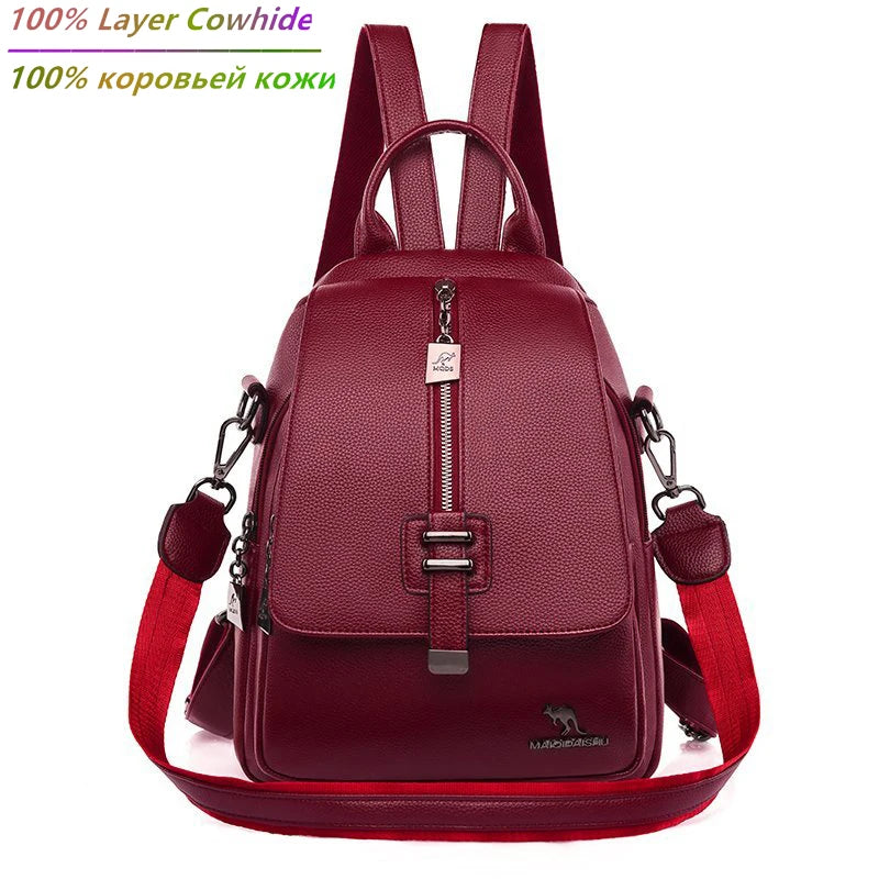 Women Backpack Designer high quality Leather Women Bag Fashion School Bags Multifunction Large Capacity Travel Backpacks mochila