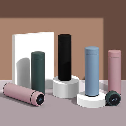 480ml Smart Water Bottle Thermal Custom Logo 304 Stainless Steel Led Water Bottle with Temperature Display Christmas Gift