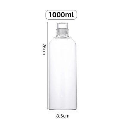 300-1000ML Glass Water Bottle Large Capacity Multi-function Creative Simple Milk Cup Portable Transparent Outdoor Sports Bottle