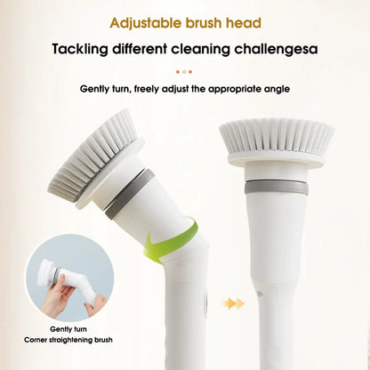 6 -in -1 Electric Cleaning Electric Rotation Cleaning Brush Kitchen Bathroom Home Cleaning Tool Multifunctional Cleaning Brush