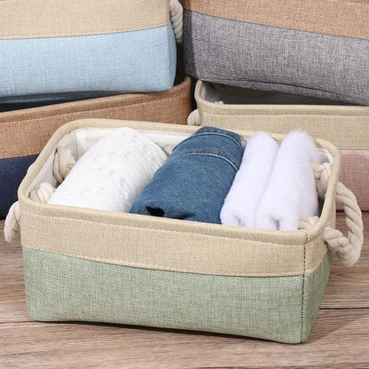 Home Supplies Sundries Sorting Basket Folding Linen Organizer Box Underwear Socks Baby Toys Storage Basket