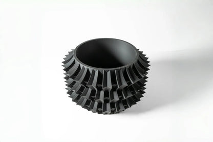 3D Printed Eco-Friendly Irregular Geometry Plant Pot Textured Lines Biodegradable maceta for Home Decoration  Sustainable Gift