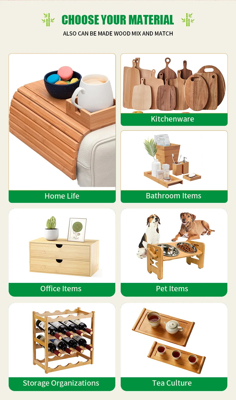 Eco-Friendly Bamboo Coffee Table - Sustainable Living Room Furniture