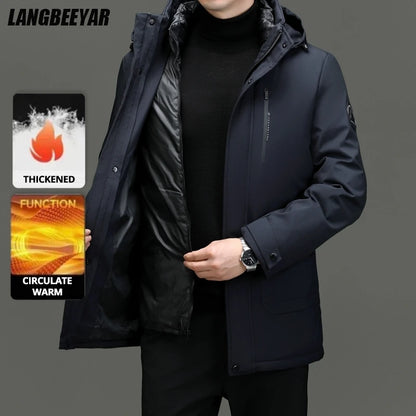 Top Grade Thicken Fashion Casual Outerwear Winter Designer Hooded Parka Coat Warm Mens Newest Jacket Windbreaker Mens Clothes