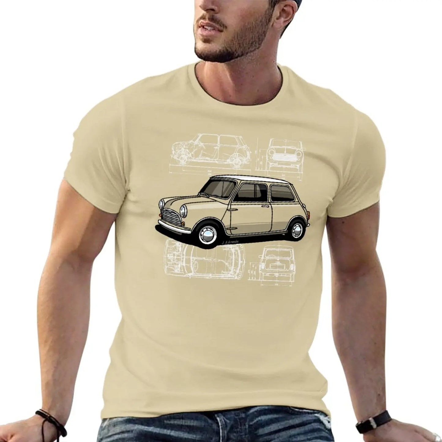 Copia de My drawing of the first utility vehicle to win the Monte Carlo Rally T-Shirt tops plus size tops men t shirts