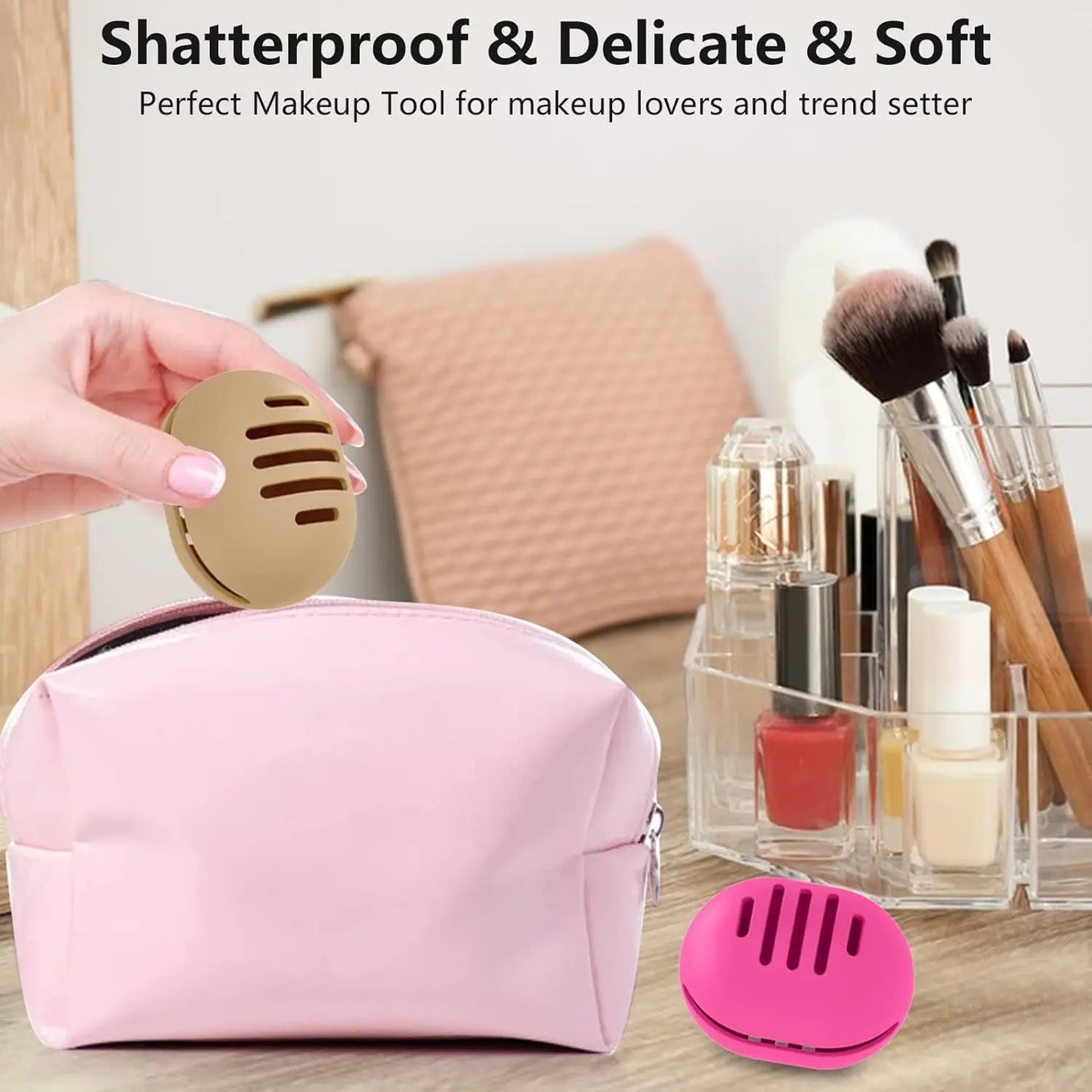 Makeup Sponge Holder Eco-Friendly Silicone Beauty Eggs Storage Case Multi-hole Travel Protable Cosmetic Puff  Organizer Box