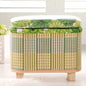 Eco-Friendly Bamboo Woven Storage Stool Wooden Multi-Functional Organizer Box Sofa Bench for Hallway Balcony Shoe Footrest