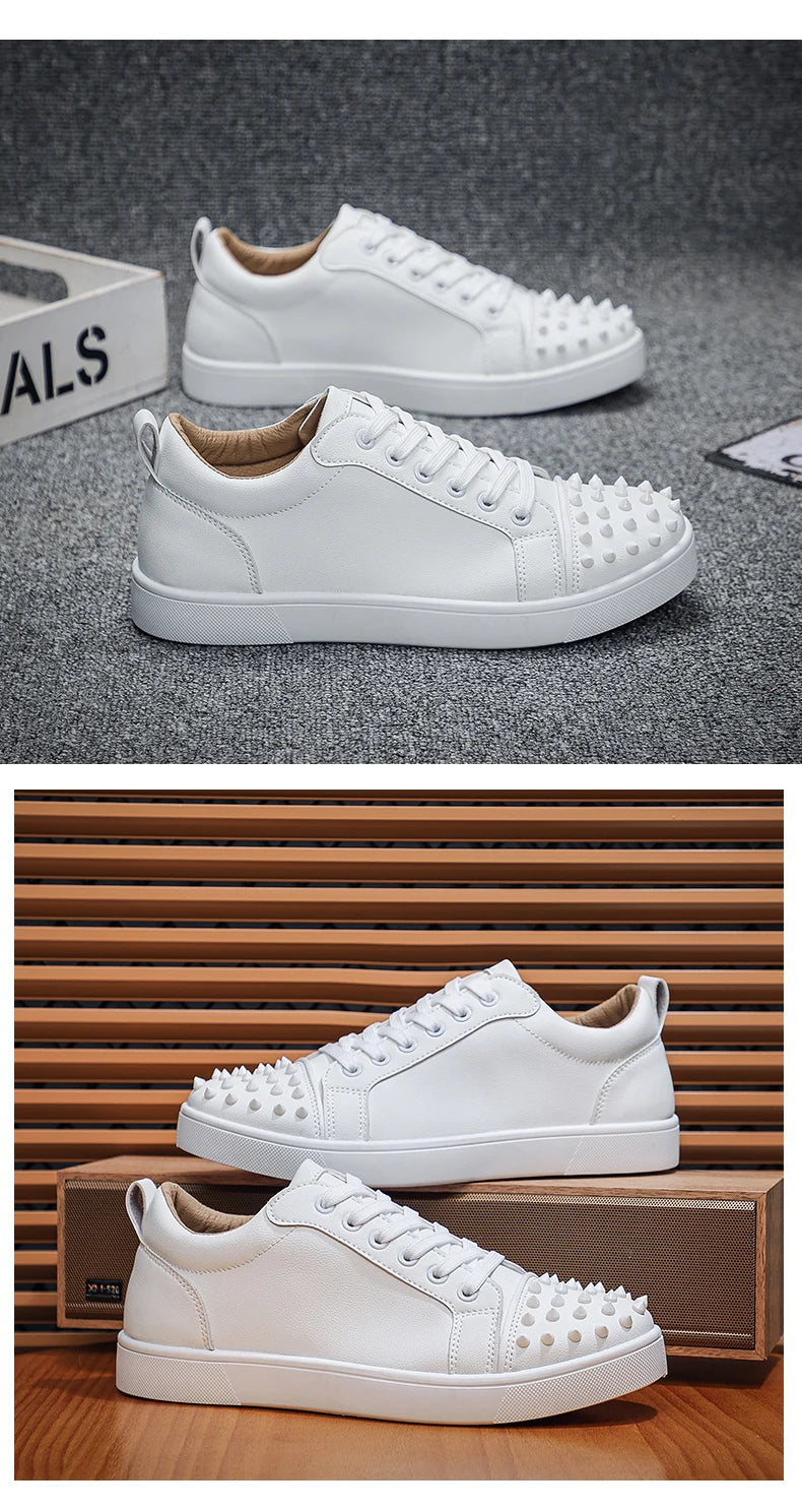 Comfortable Breathable Studded Sneakers for Men Women Casual Sports Shoes Fashion Lightweight Walking Shoes