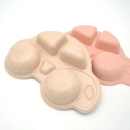 Cartoon Car Shape Environmentally Separated Child Food Plates, Toddler Infant Baby Dishes, Kids Dinnerware Tableware Tray