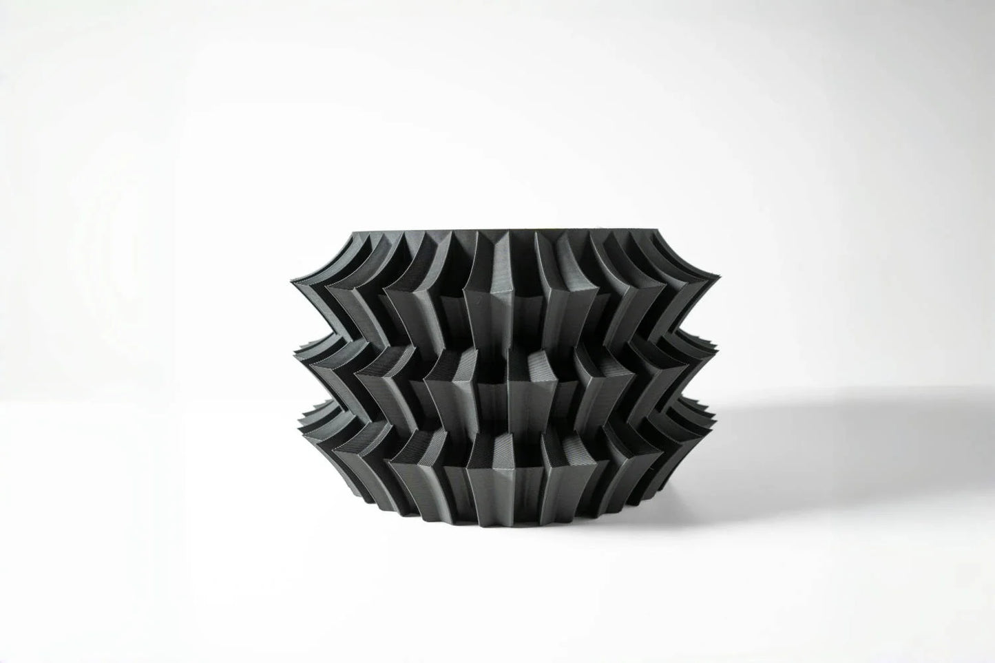 3D Printed Eco-Friendly Irregular Geometry Plant Pot Textured Lines Biodegradable maceta for Home Decoration  Sustainable Gift