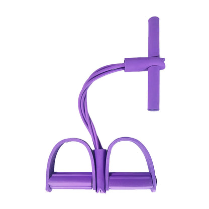 Fitness Resistance Bands - 4 Tube Pedals Tension Machines Upgraded Stretch Bands For Exercise Sit-Ups Exercise Equipment Trainin