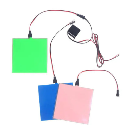 Electroluminescent Eco-friendly Light Source, 12V, Adjustable DIY Frame, Flexible 10x10cm EL Backlight.