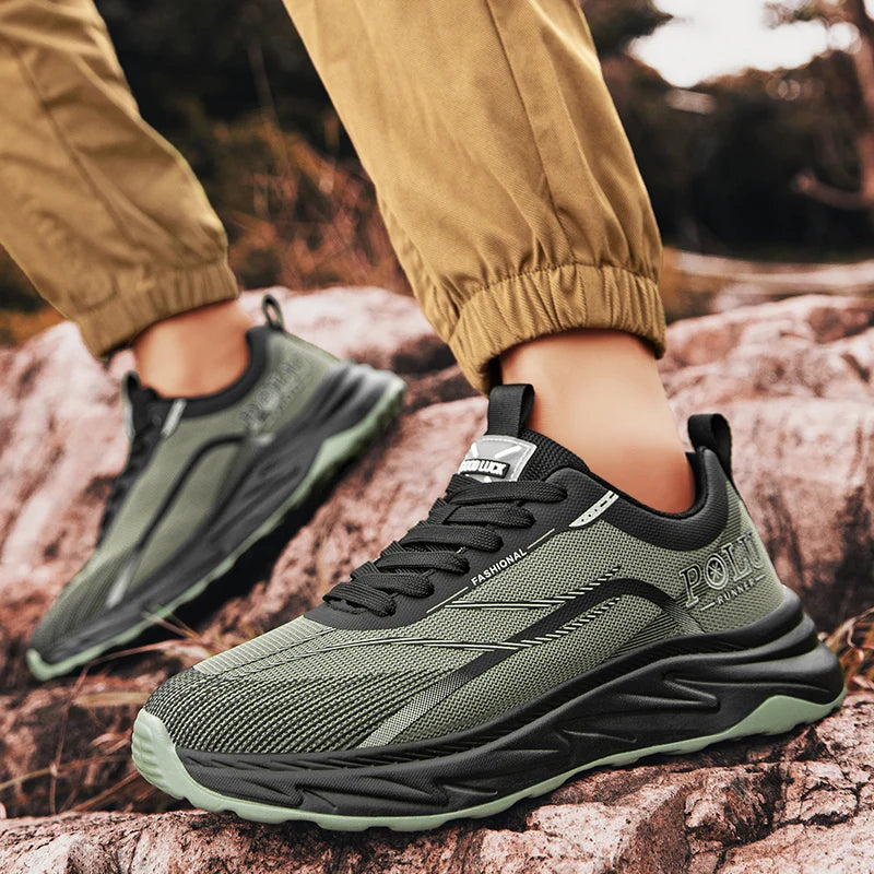 Men's shoes 2025 new spring and autumn sports shoes, durable and lightweight running shoes, breathable for teenagers, middle sch