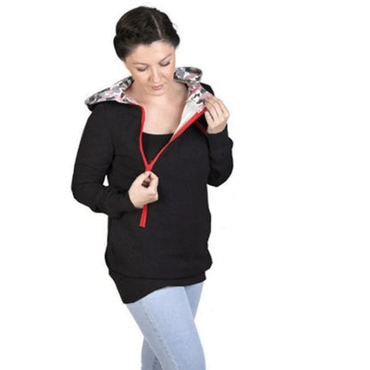 Baby Carrier Jacket Hoodies Maternity Clothes Autumn Winter Kangaroo Carry Baby Sweatshirts Hooded Warm Thick Overcoat Outwear