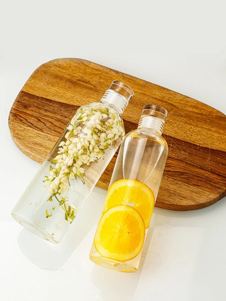 300-1000ML Glass Water Bottle Large Capacity Multi-function Creative Simple Milk Cup Portable Transparent Outdoor Sports Bottle