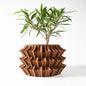3D Printed Eco-Friendly Irregular Geometry Plant Pot Textured Lines Biodegradable maceta for Home Decoration  Sustainable Gift