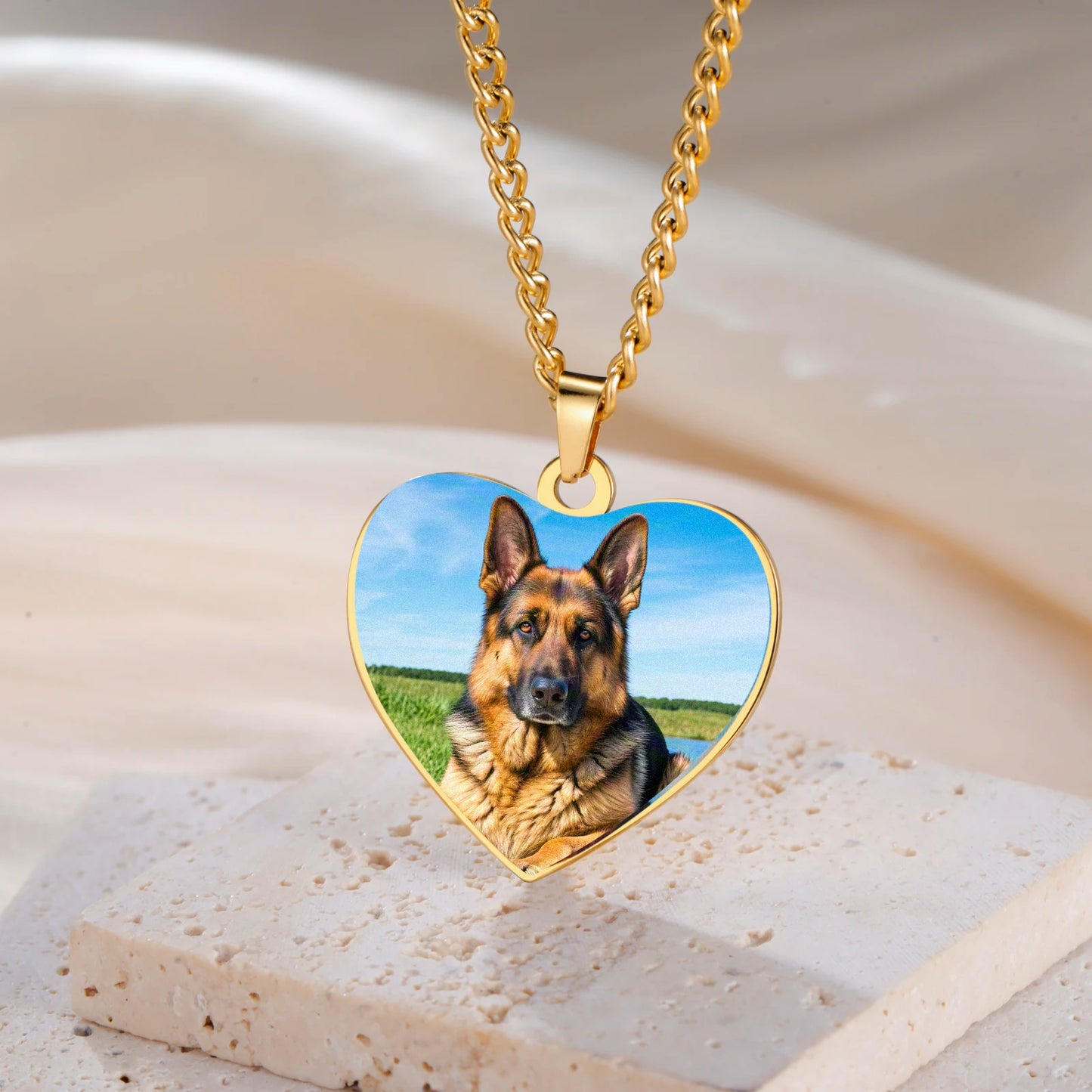 Print Demand Photo Necklace Personalized Picture Custom Gift For Men Woman Couple Family Father Chain Stainless Steel Jewelry