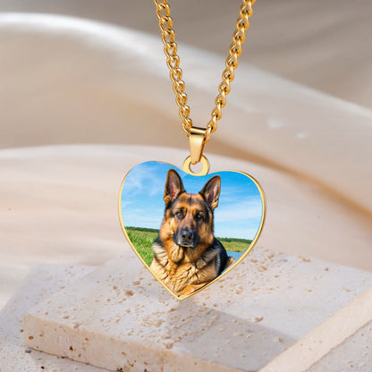 Print Demand Photo Necklace Personalized Picture Custom Gift For Men Woman Couple Family Father Chain Stainless Steel Jewelry