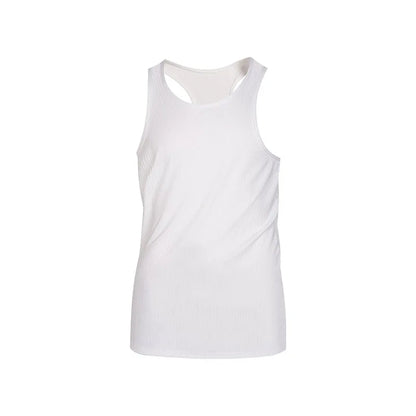 Men's Summer O-neck loose stripe gym Tank top Men Fitness sleeveless pullover Sports Undershirt Elasticity casual vest men tops