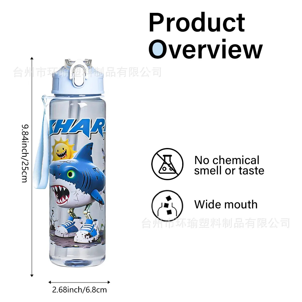750ML Italian Brainrot Water Bottle Outdoor Drinking Cartoon Sports Cups Tung Tung Tung Sahur Tralalero Tralala Christmas Gift