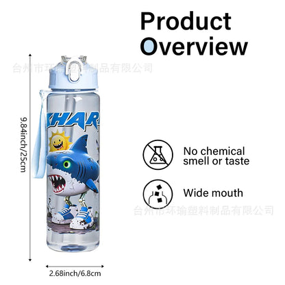 750ML Italian Brainrot Water Bottle Outdoor Drinking Cartoon Sports Cups Tung Tung Tung Sahur Tralalero Tralala Christmas Gift