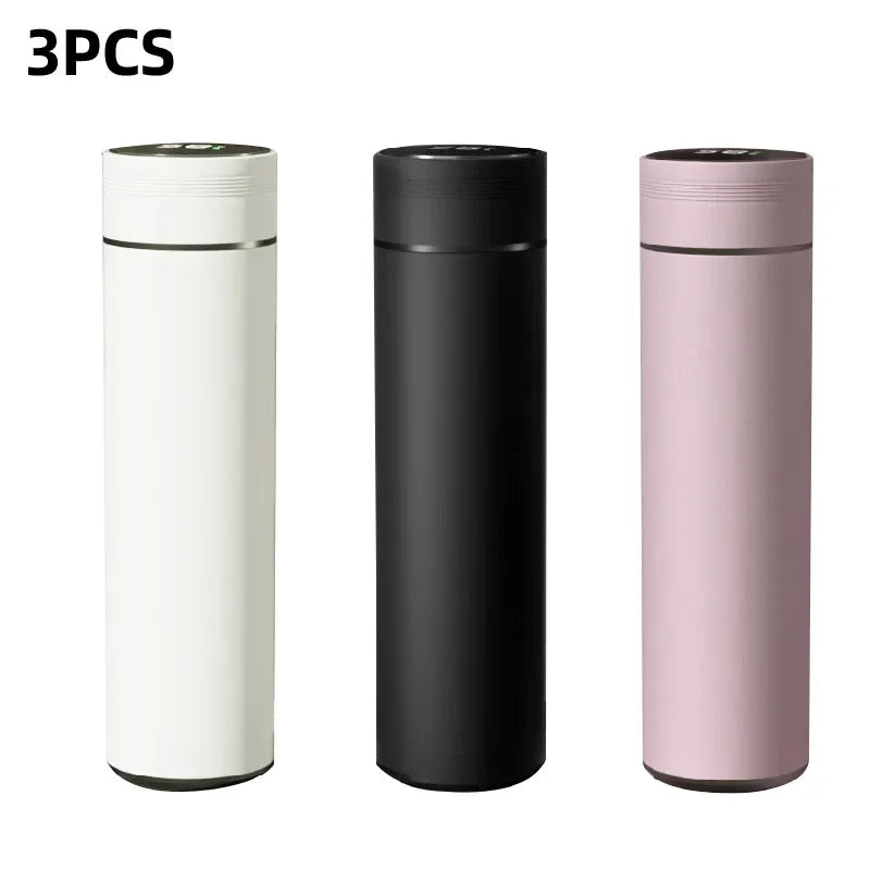 480ml Smart Water Bottle Thermal Custom Logo 304 Stainless Steel Led Water Bottle with Temperature Display Christmas Gift
