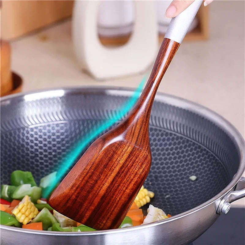 Solid Wood Cooking Tool Set Eco-friendly Teak Spatula Rice Scoop Environmental Protection Tableware Household ковшик кухонный