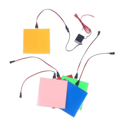 Electroluminescent Eco-friendly Light Source, 12V, Adjustable DIY Frame, Flexible 10x10cm EL Backlight.