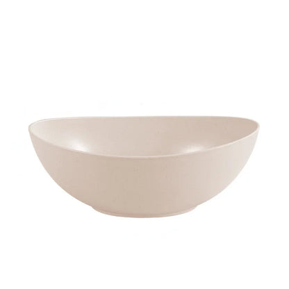 Eco-Friendly Wheat Straw Household Bowl Large Kitchen Fruit Salad Vegetable Dish Creative Microwavable Food Bowl Hot Sale