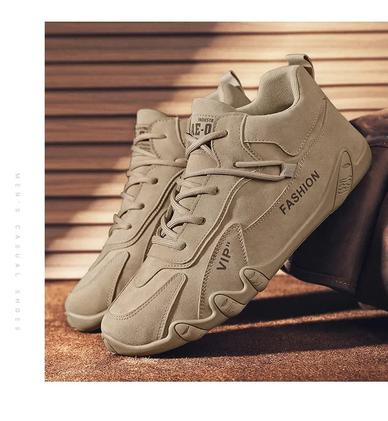 Ankle Boots For Men 2025 Spring Man Casual Sneakers Non Slip Khaki Work Mens Shoe Short Boots Loafers Lace Up Zapatillas Hombre