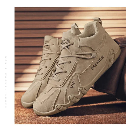 Ankle Boots For Men 2025 Spring Man Casual Sneakers Non Slip Khaki Work Mens Shoe Short Boots Loafers Lace Up Zapatillas Hombre