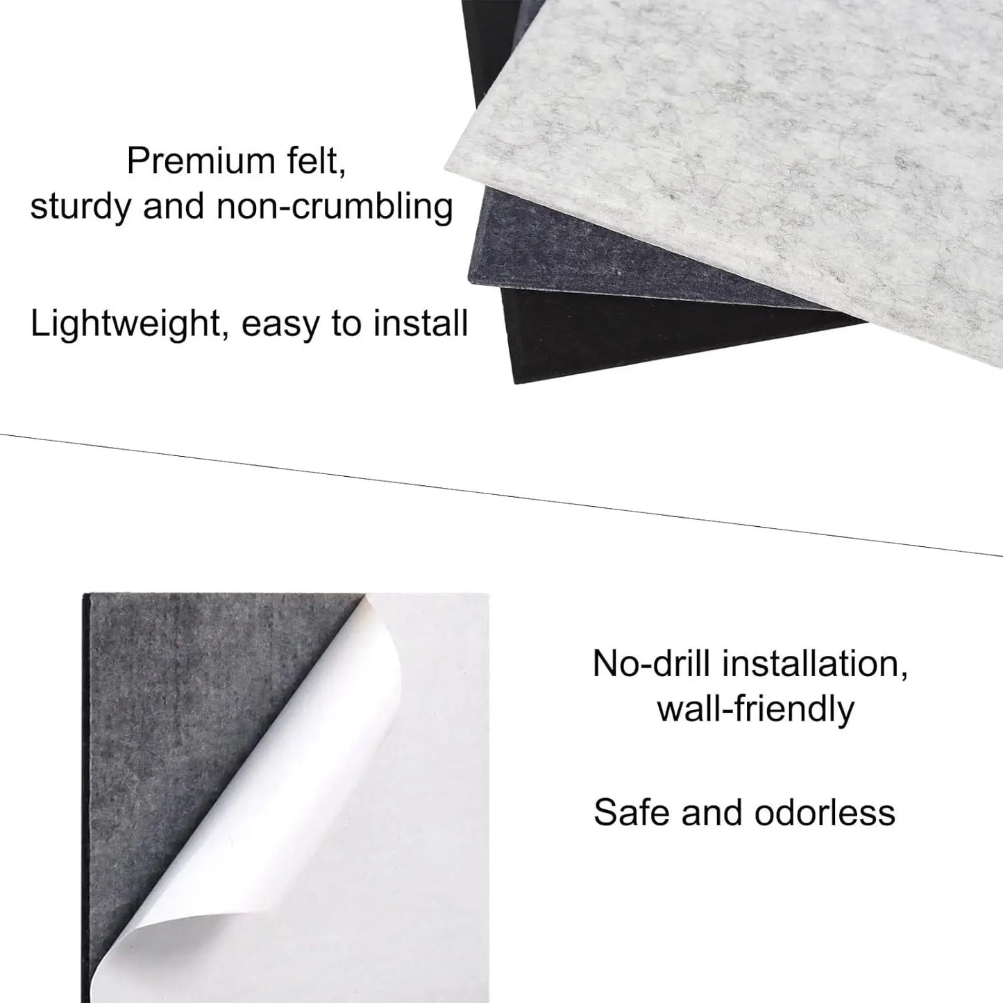 Eco-Friendly Polyester Fiber Acoustic Panels & Felt Soundproof Tiles for Kindergarten/Office/School, Noise Reduction Wall Decor