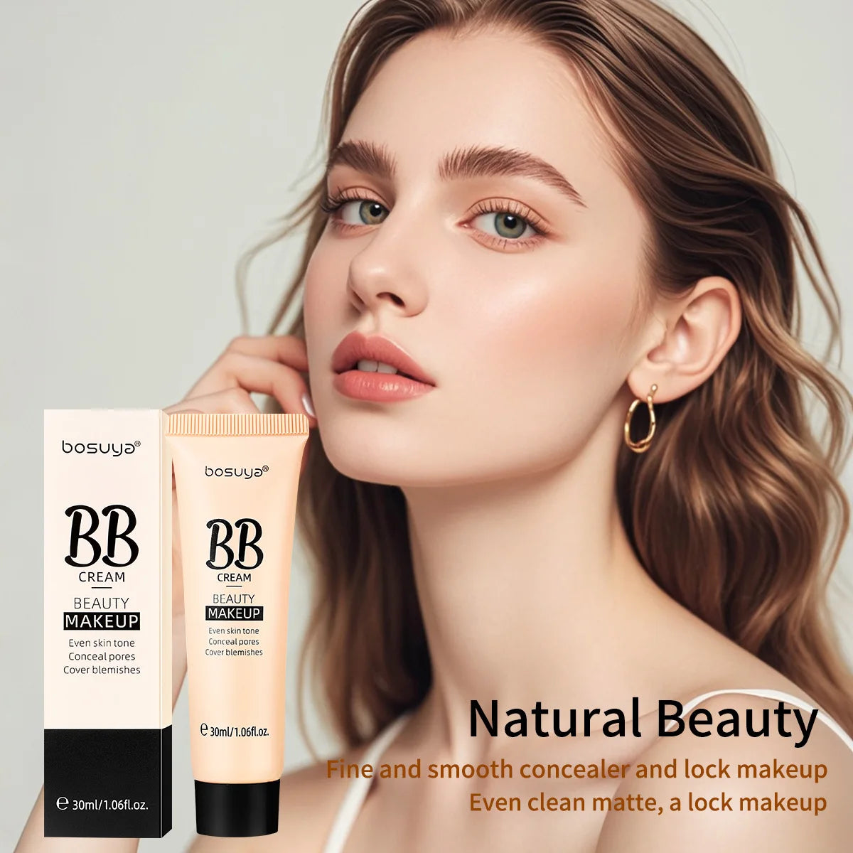 30ml Beauty BB Cream Foundation,Liquid Concealer,Long-Lasting Moisturizing Waterproof,Not Easy to Remove Makeup,Full Coverage