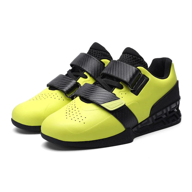 New Hook Loop Gym Weight Lifting Boots for Men Women Athletic Golden Sliver Deep Squat Shoes Balance Pro Fitness Sneakers