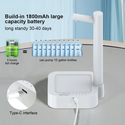 Desktop Water Bottle Dispenser Automatic Smart Electric Water Dispensers Rechargeable Portable Water Pump Bottle Barrel