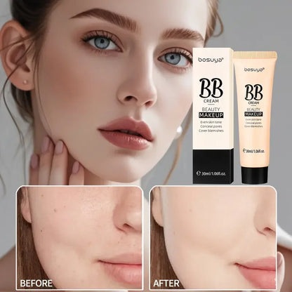 30ml Beauty BB Cream Foundation,Liquid Concealer,Long-Lasting Moisturizing Waterproof,Not Easy to Remove Makeup,Full Coverage