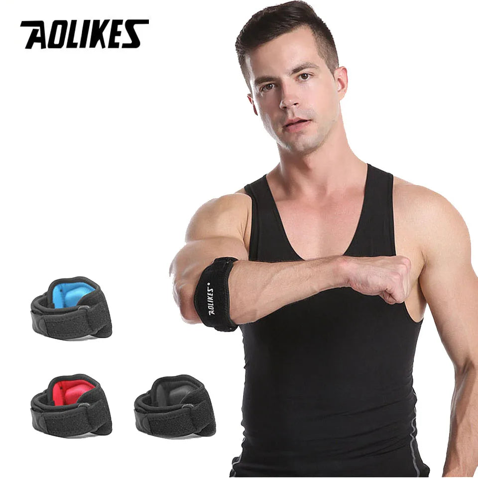 AOLIKES 1PCS Adjustable Basketball Badminton Tennis Golf Elbow Support Golfer's Strap Elbow Pads Lateral Pain Syndrome Brace