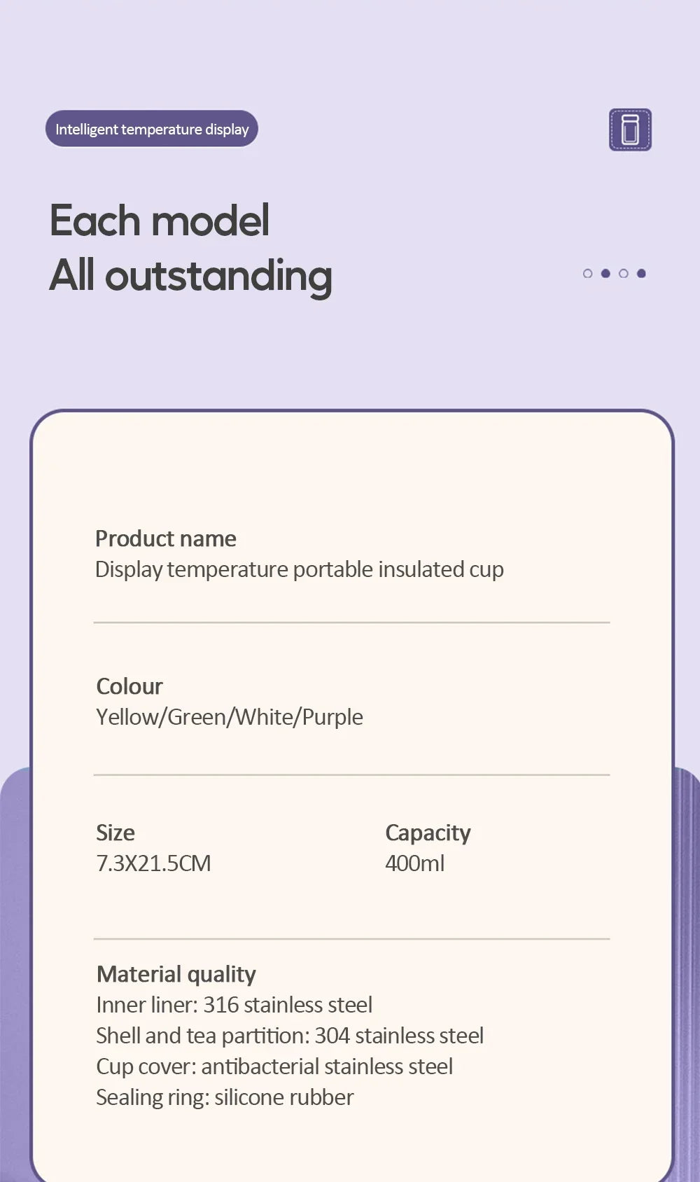 Smart Thermos Mug 316 Stainless Steel Thermos Bottle Vacuum Flasks For Girls Travel Thermal Water Bottle Tumbler Thermocup