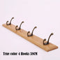 Bedroom Door Rear Solid Wood Hook Wall Hanger Hook Coat Rack Perforated Clothes Hook Closet Organizador Home Decoration