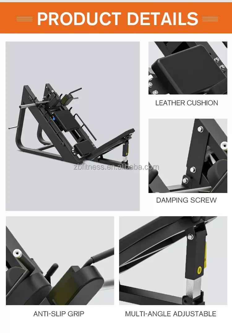 Wholesale Factory Direct Commercial Fitness Equipment Gym Dual Function Free Weight Fitness 45 Degree Leg Press & Hack Slide