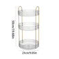 360° Rotating Cosmetic Organizer 3 Tier Transparent Diamond Pattern Cosmetic Rack Bathroom Cosmetic Vanity Organizer Countertop